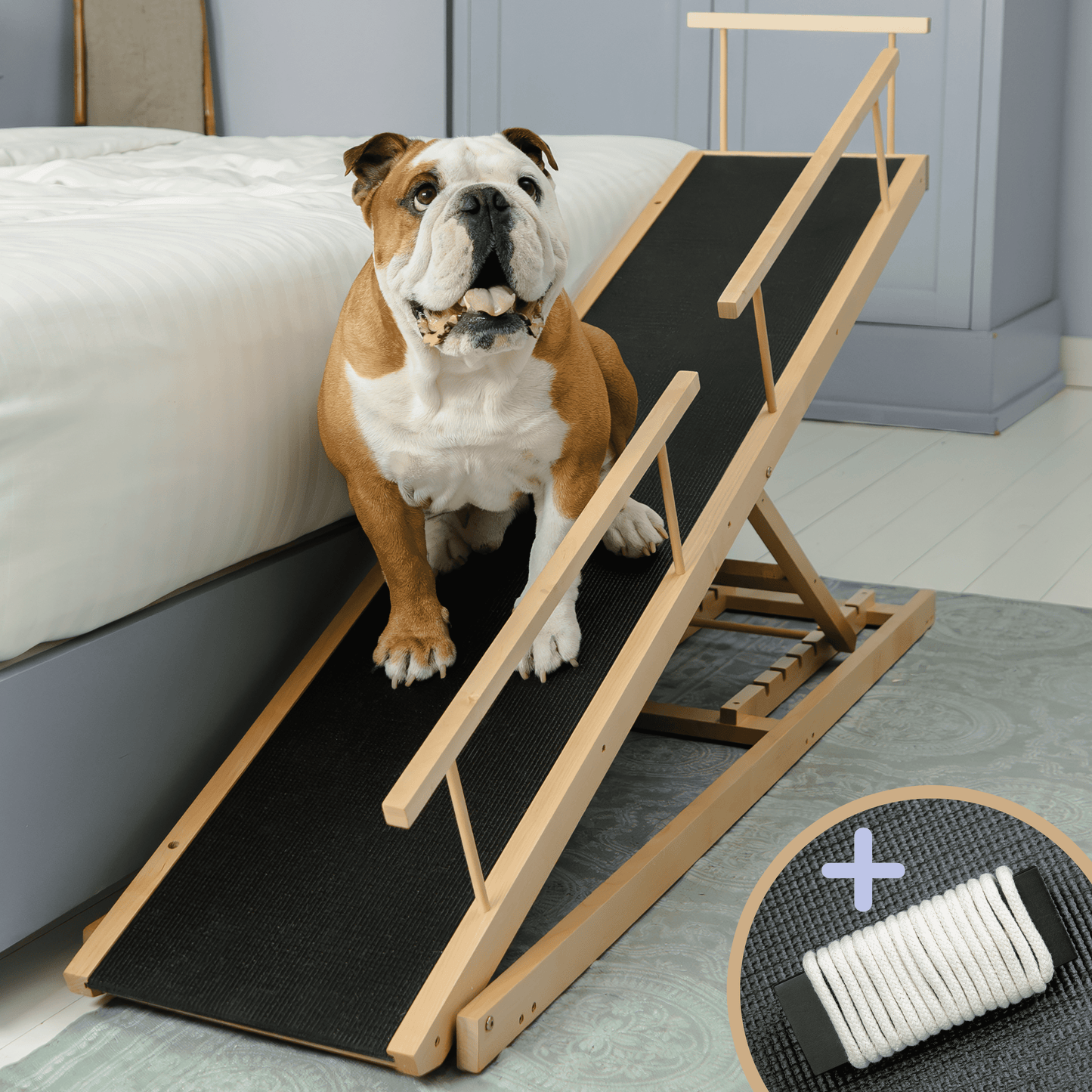 Rampa del perro para la cama