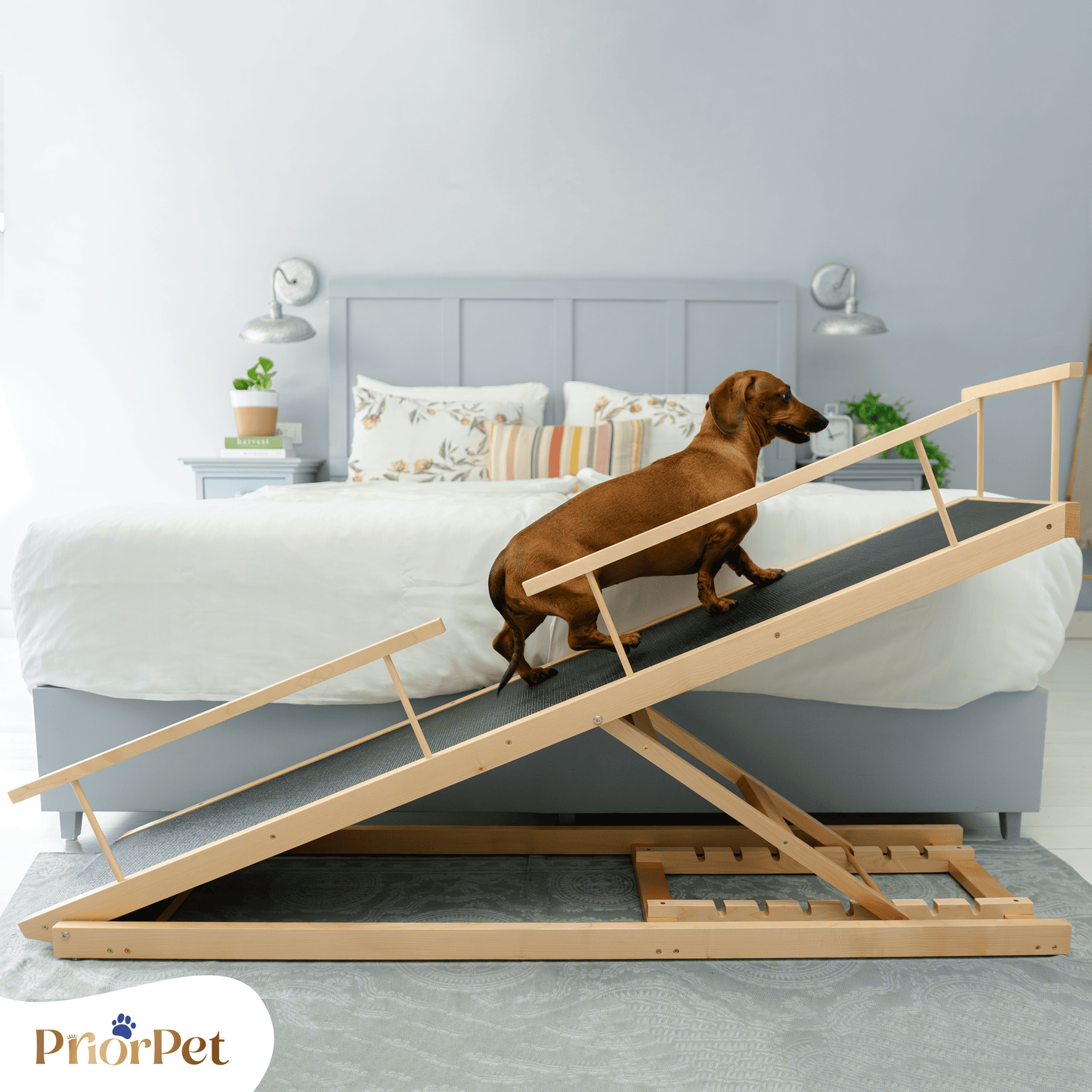 Rampa del perro para la cama