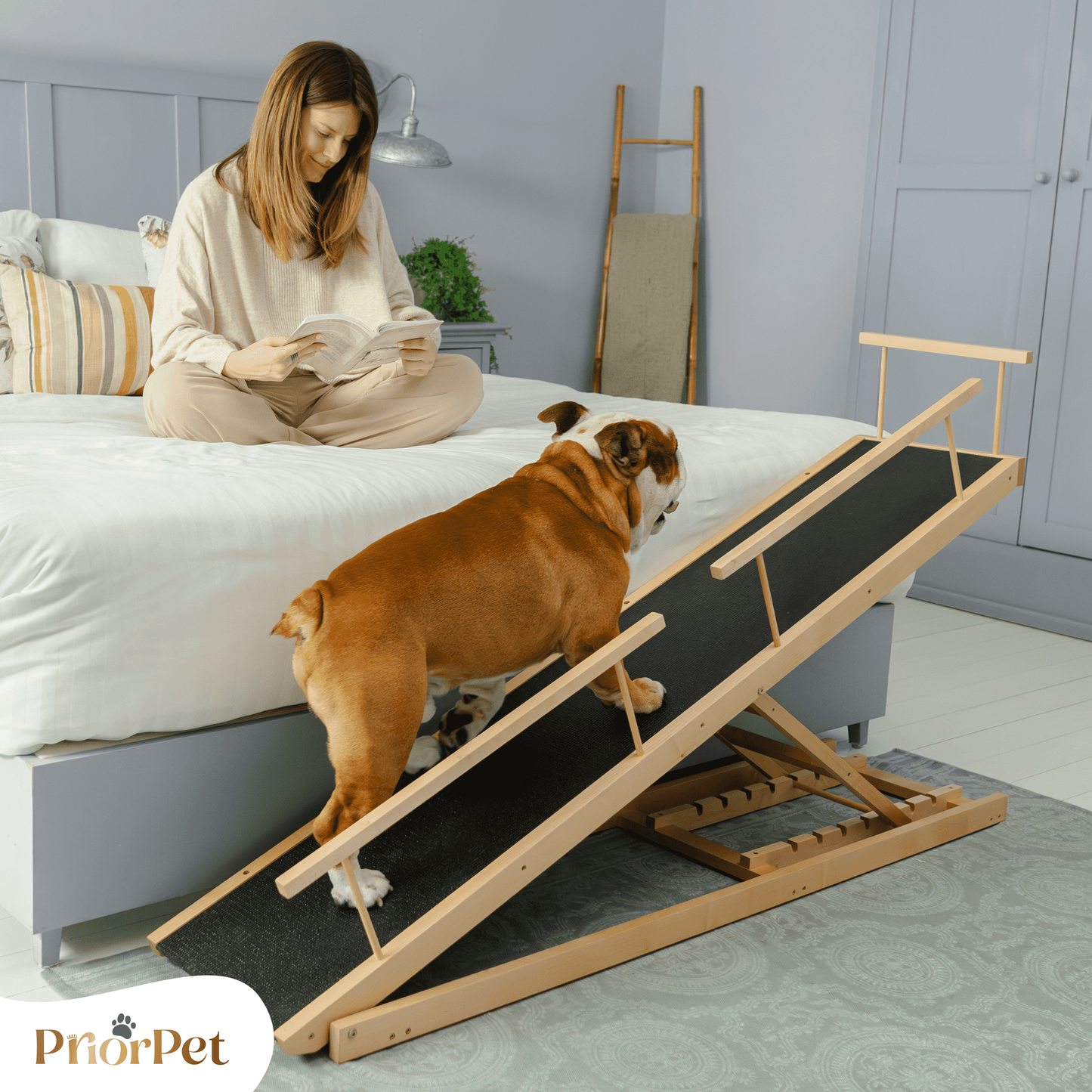 Rampa del perro para la cama