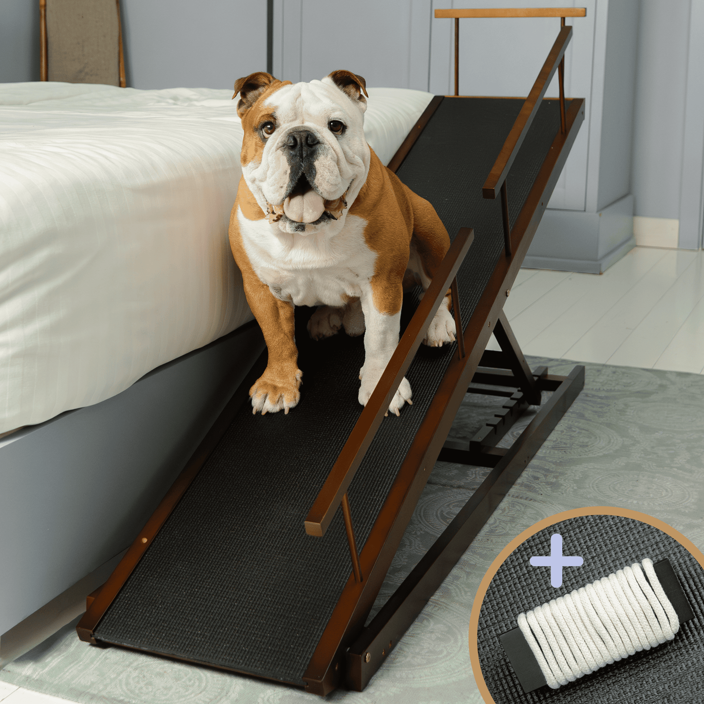Rampa del perro para la cama