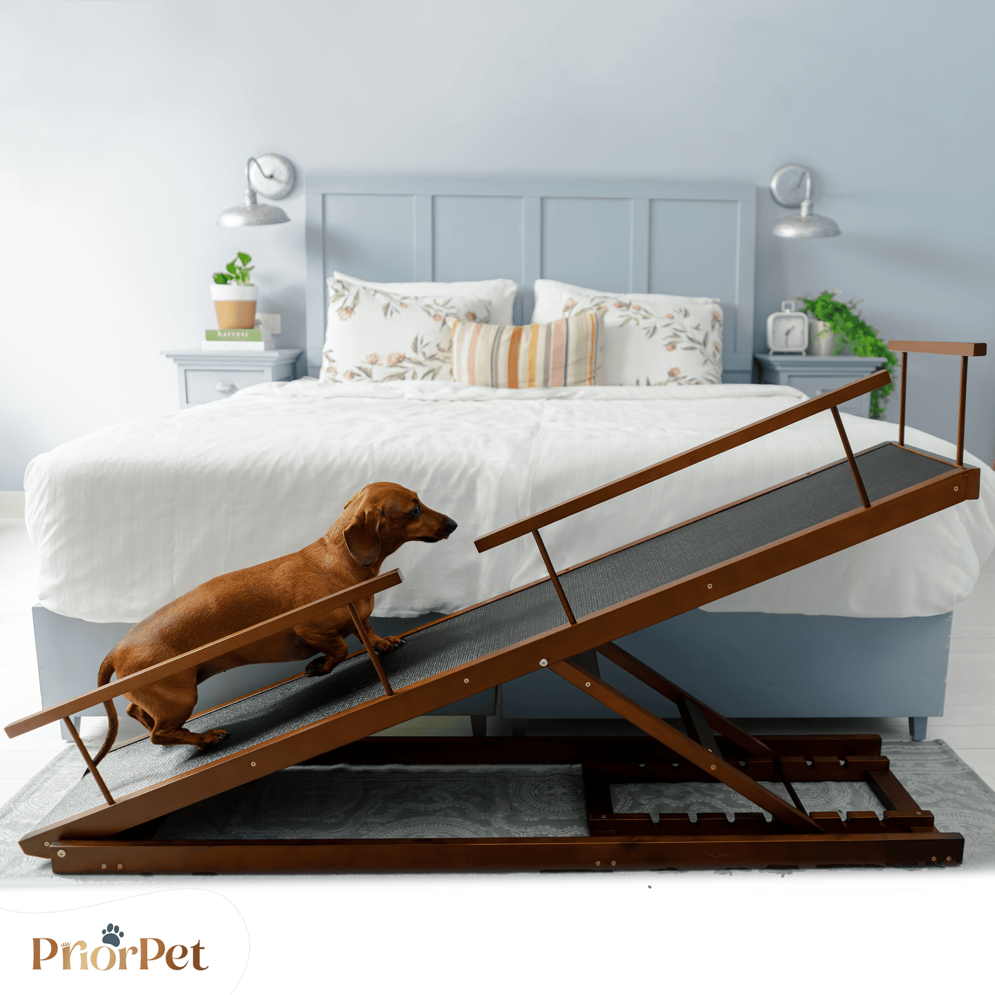 Rampa del perro para la cama