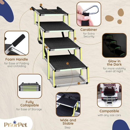 Escaleras para perros de 4 escalones para exteriores, usadas como nuevas