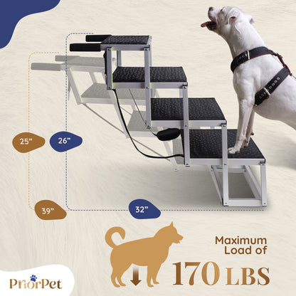 Escaleras para perros de 4 escalones para exteriores, usadas como nuevas