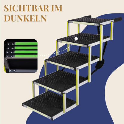 Escaliers extérieurs de chien de 5 étapes-utilisés comme neuf