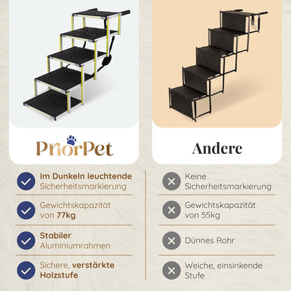 Escaliers extérieurs de chien de 5 étapes-utilisés comme neuf