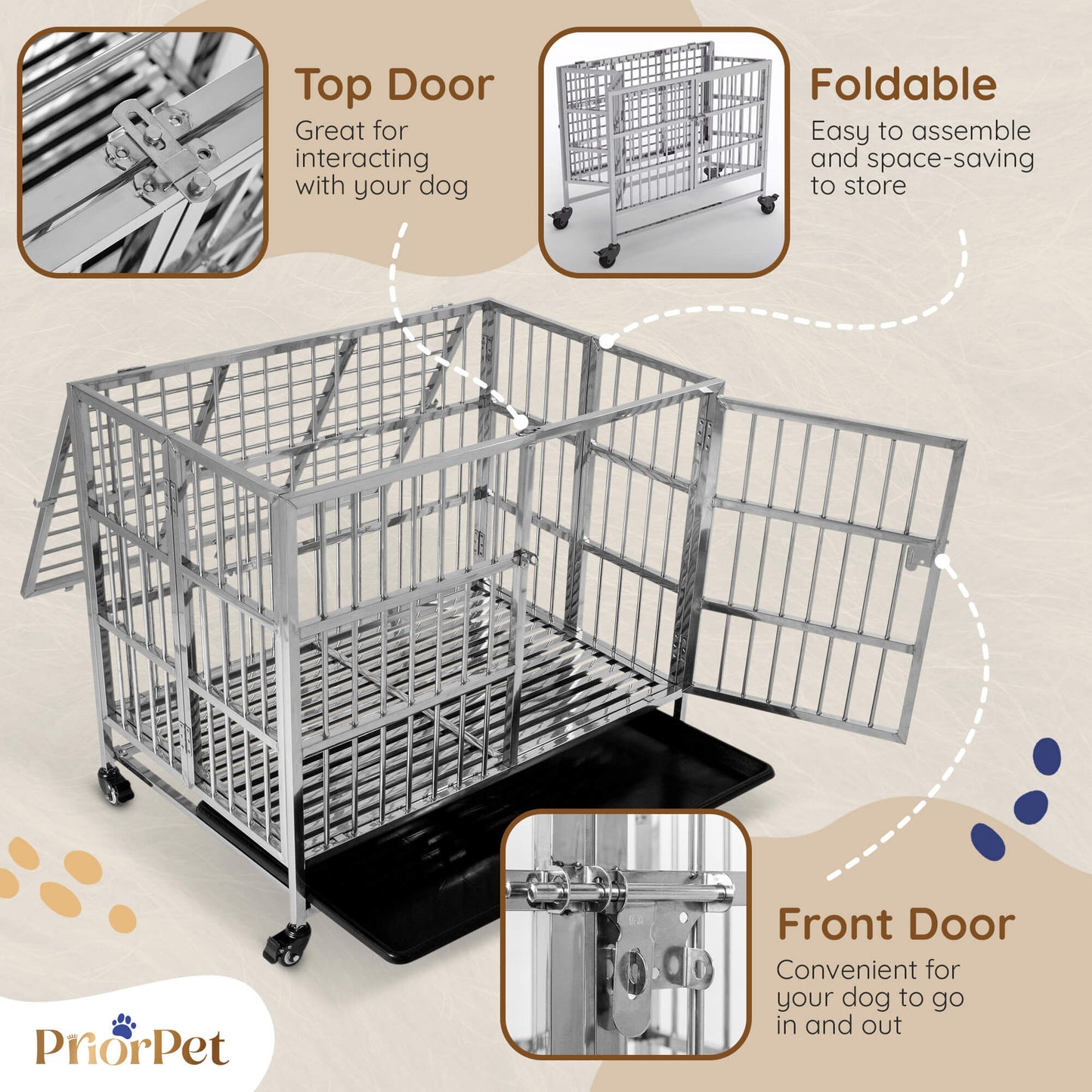 Cage de chien pliable