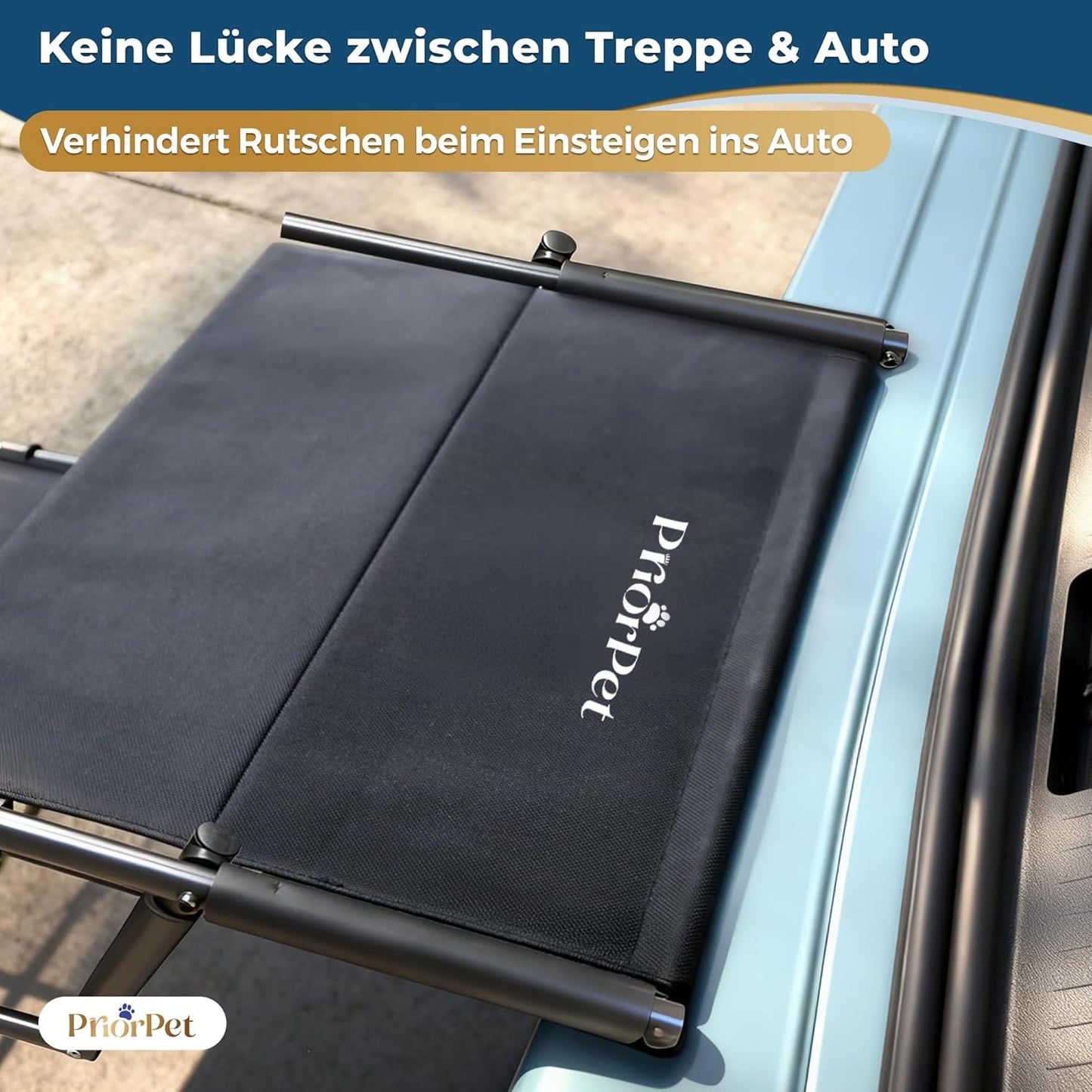 Klappbare Hundetreppe fürs Auto – 53–81 cm, bis 65 kg