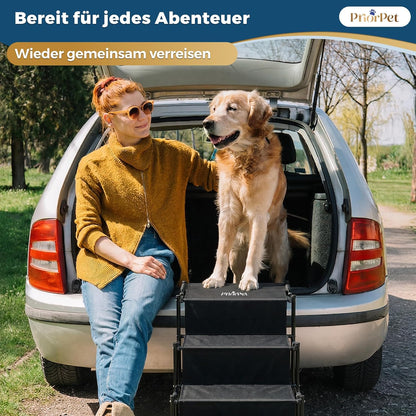 Klappbare Hundetreppe fürs Auto – 53–81 cm, bis 65 kg