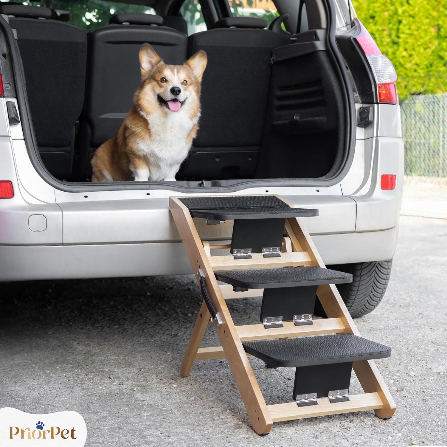 EHEYCIGA Trap voor Kleine Honden 2 Treden, Opstap voor Hond van Schuim voor Bed en Bank, Trap voor Oudere Huisdieren met Wasbare Hoes en Antislip Onderkant, 40x50x30 cm, Bruin EHEYCIGA Trap voor Kleine Honden 2 Treden, Opstap voor Hond van Schuim voor Bed en Bank, Trap voor Oudere Huisdieren met Wasbare Hoes en Antislip Onderkant, 40x50x30 cm, Bruin
